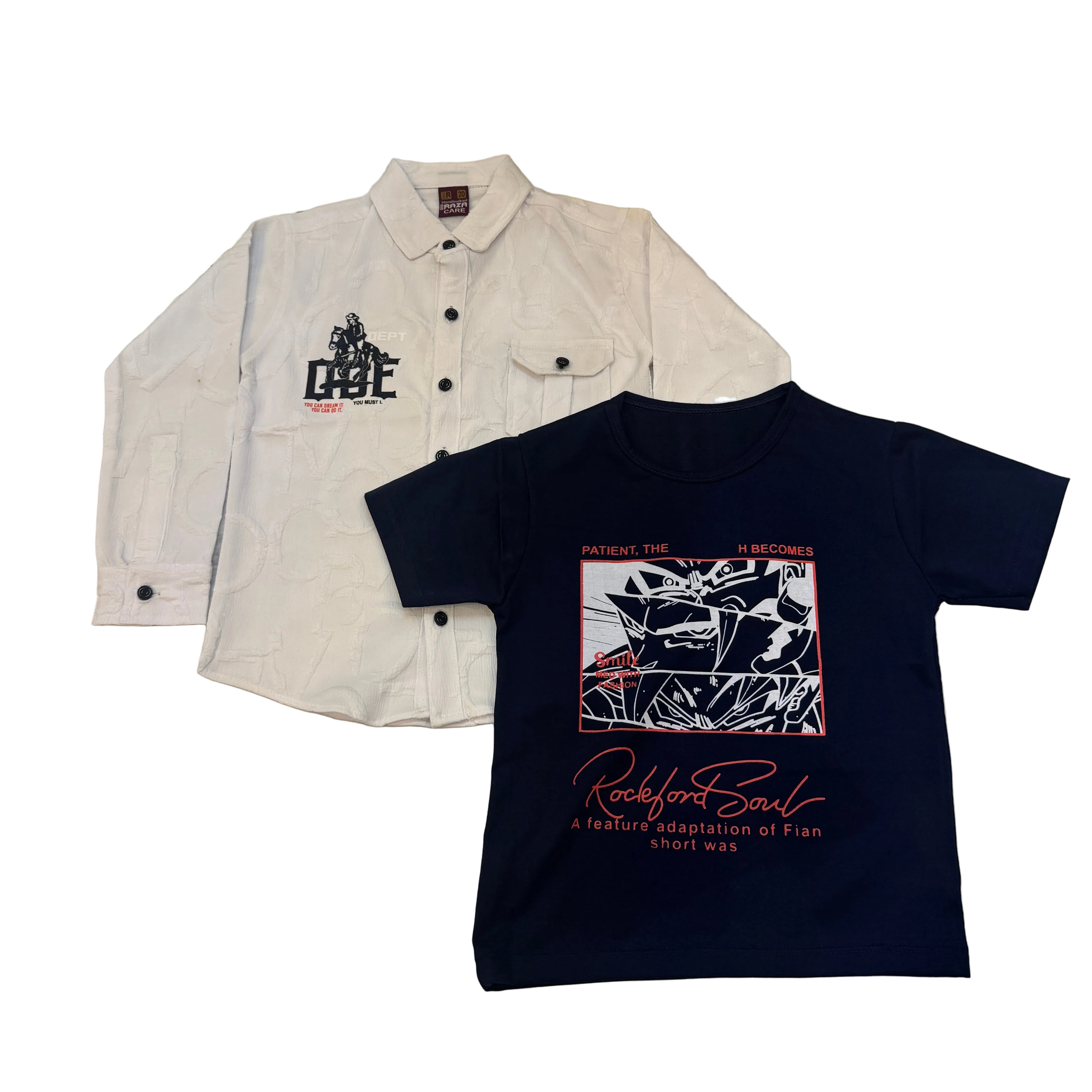 Baby boy shirt with tshirt(6-8Y)