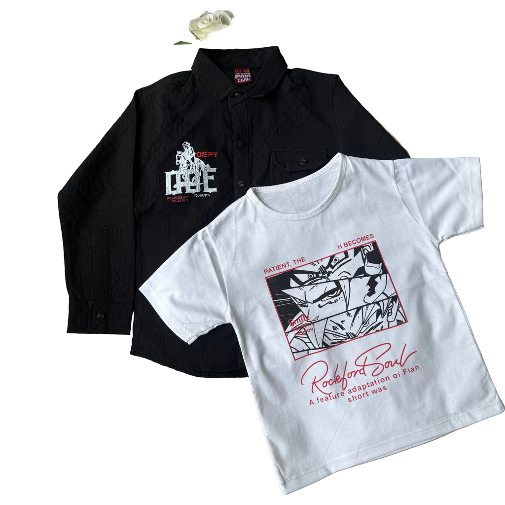 Baby boy shirt with tshirt(6-8Y)