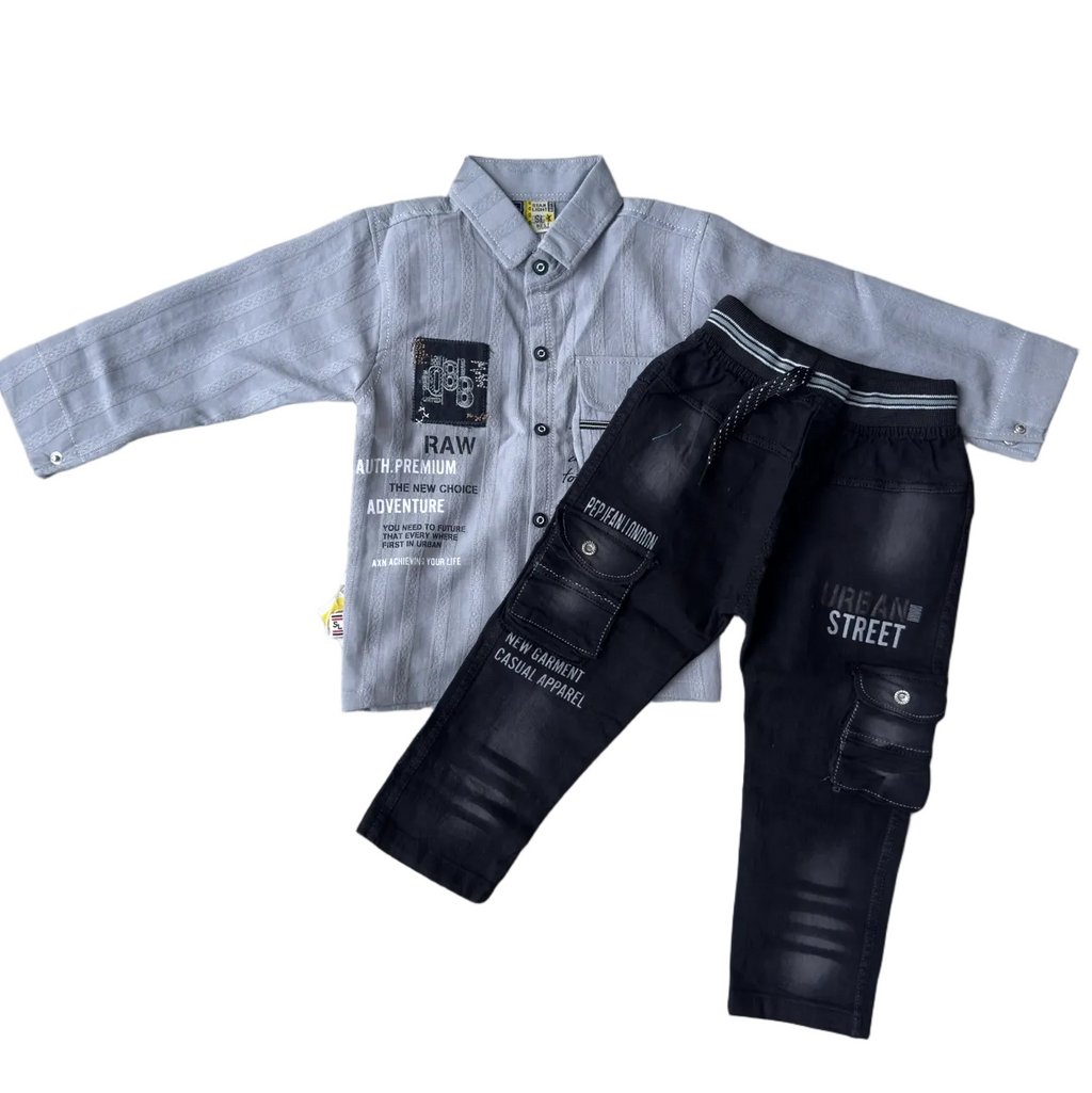Baby boy shirt with pant(sml)