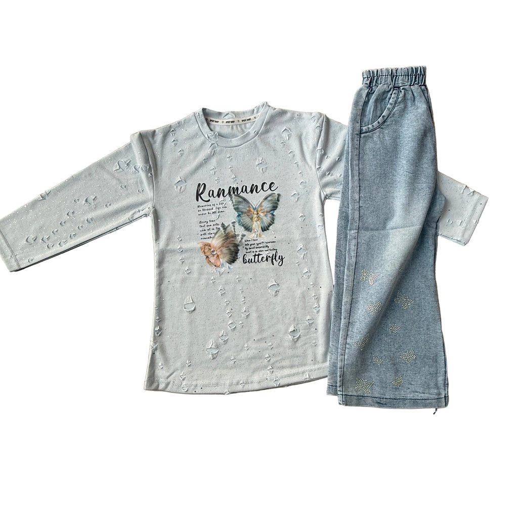 Baby girl shirt with pant(2-8Y)