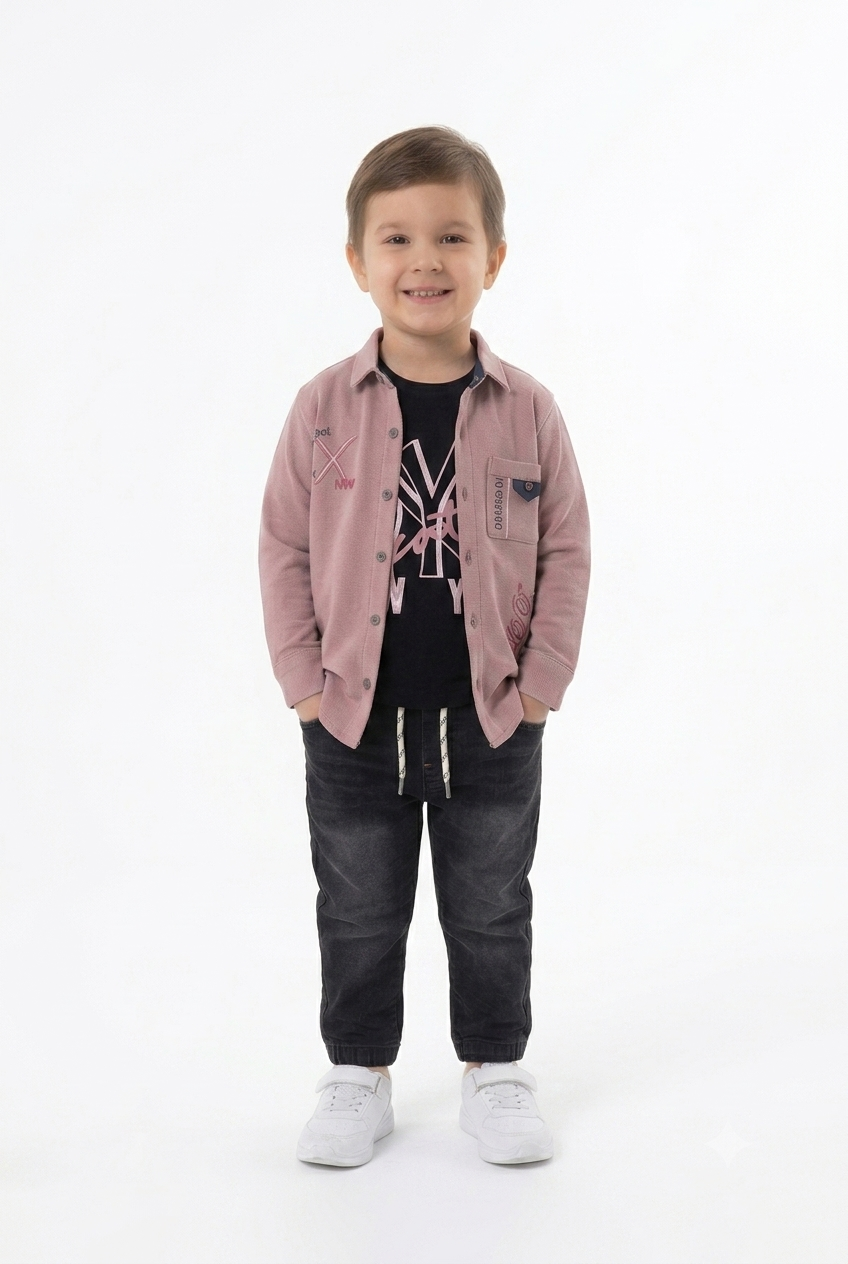 Baby boy shirt with tshirt(6-8Y)