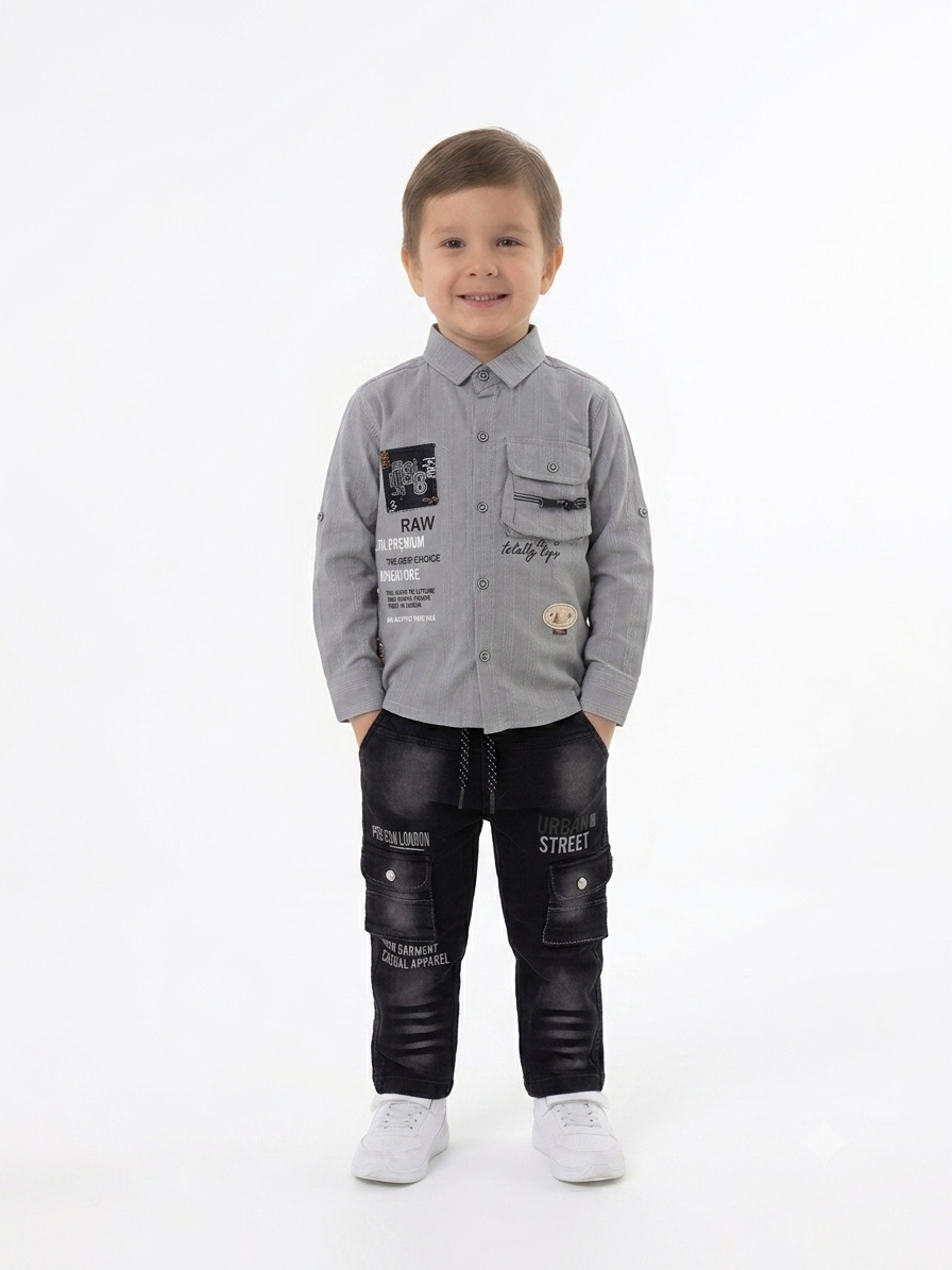 Baby boy shirt with pant(sml)